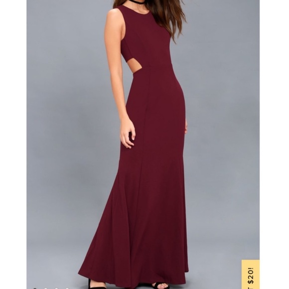 Lulus Loving Embrace Burgundy Cut Out Sleeveless Maxi Dress - Picture 2 of 13